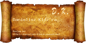 Danielisz Klára névjegykártya
